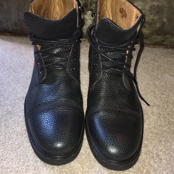 Marc Joseph NWOT New York Men’s Luxury Lace Up Lug Boot Ankle in black, size 12 - Picture 9 of 11